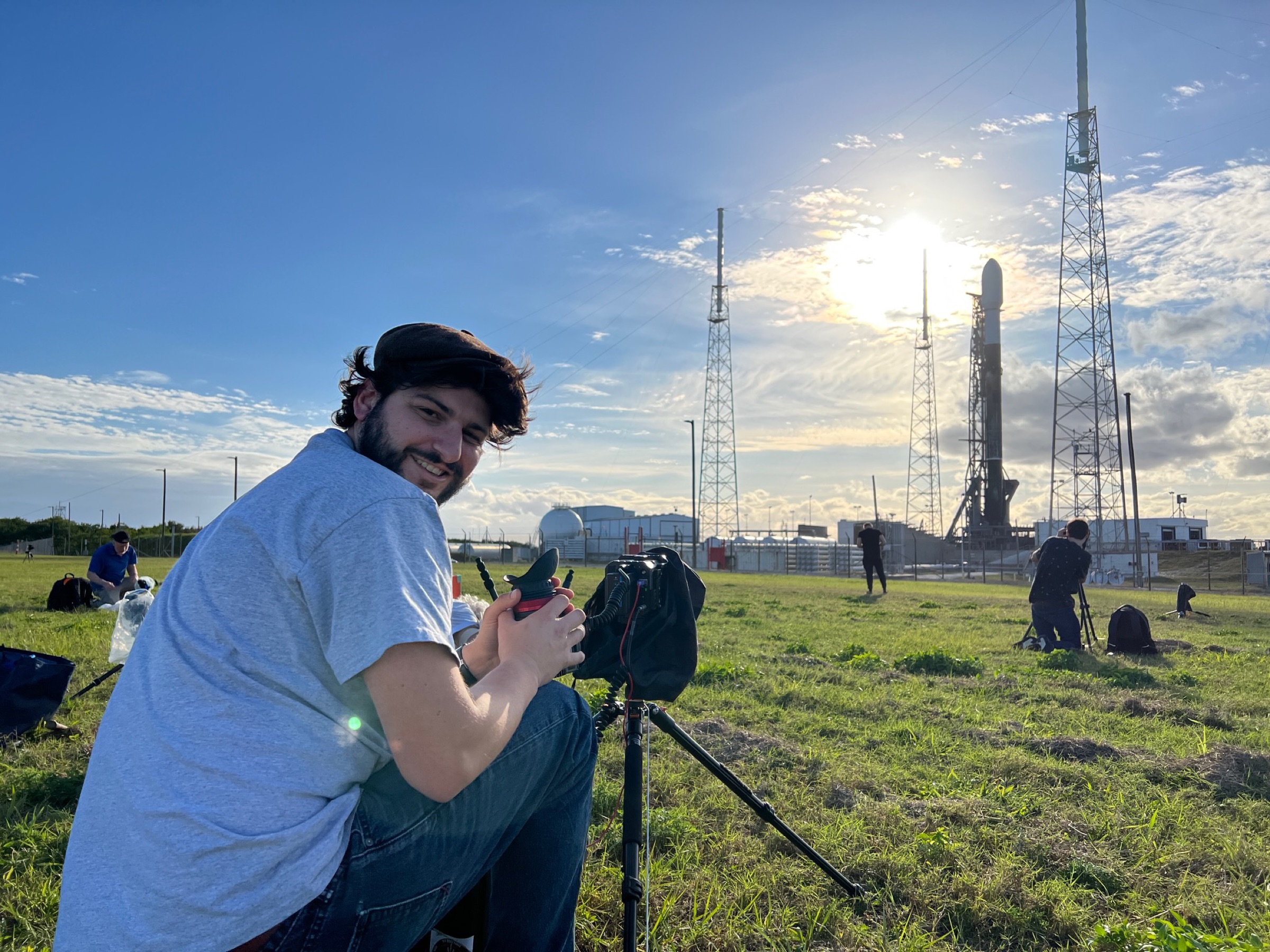 John setting remote cameras at SLC-40